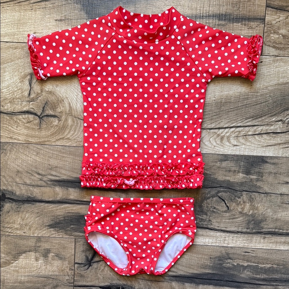 Ruffle Butts Classic Short Sleeve Rash Guard Bikini